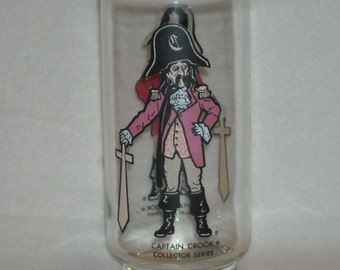 1976 McDonalds Captain Crook Collector Series Tumbler. Vintage Pepsi Promo Advertising Libbey Glass with Pirate. Vintage Hunter Gift. nk3bu