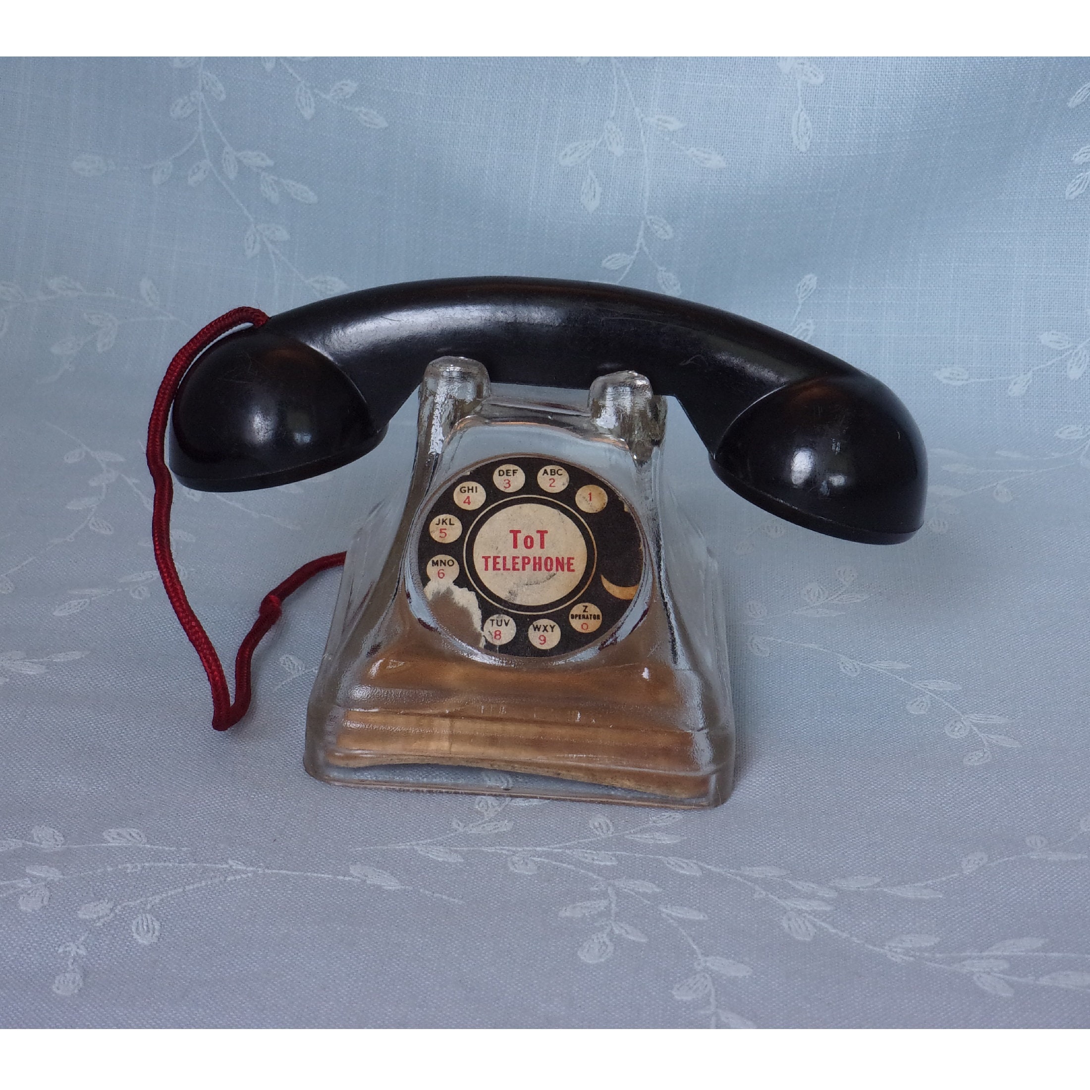 Vintage Scarce Clear Glass Candy Container. 1940s Millstein ToT Figural