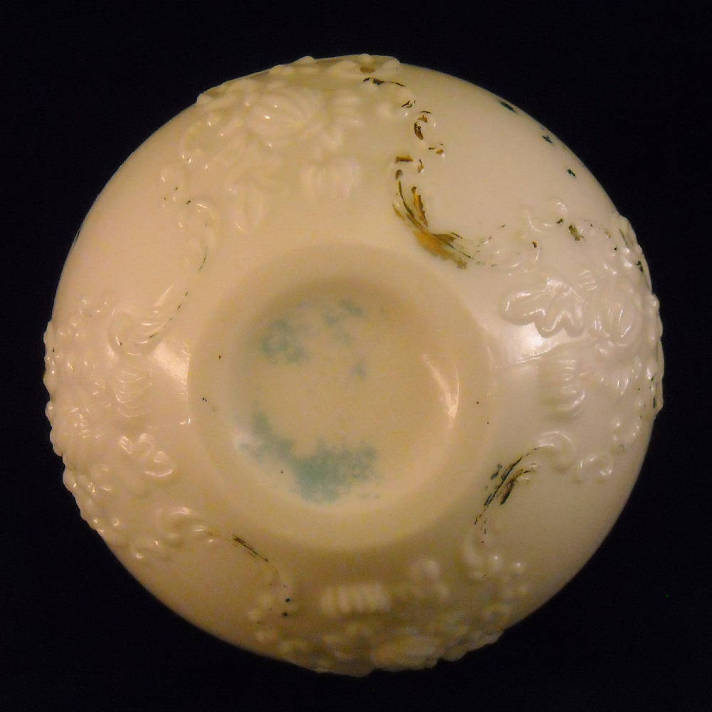 Opal Milk Glass Antique Vanity Decanter. Victorian Gillinder Opaline Dresser, Perfume, or Barber