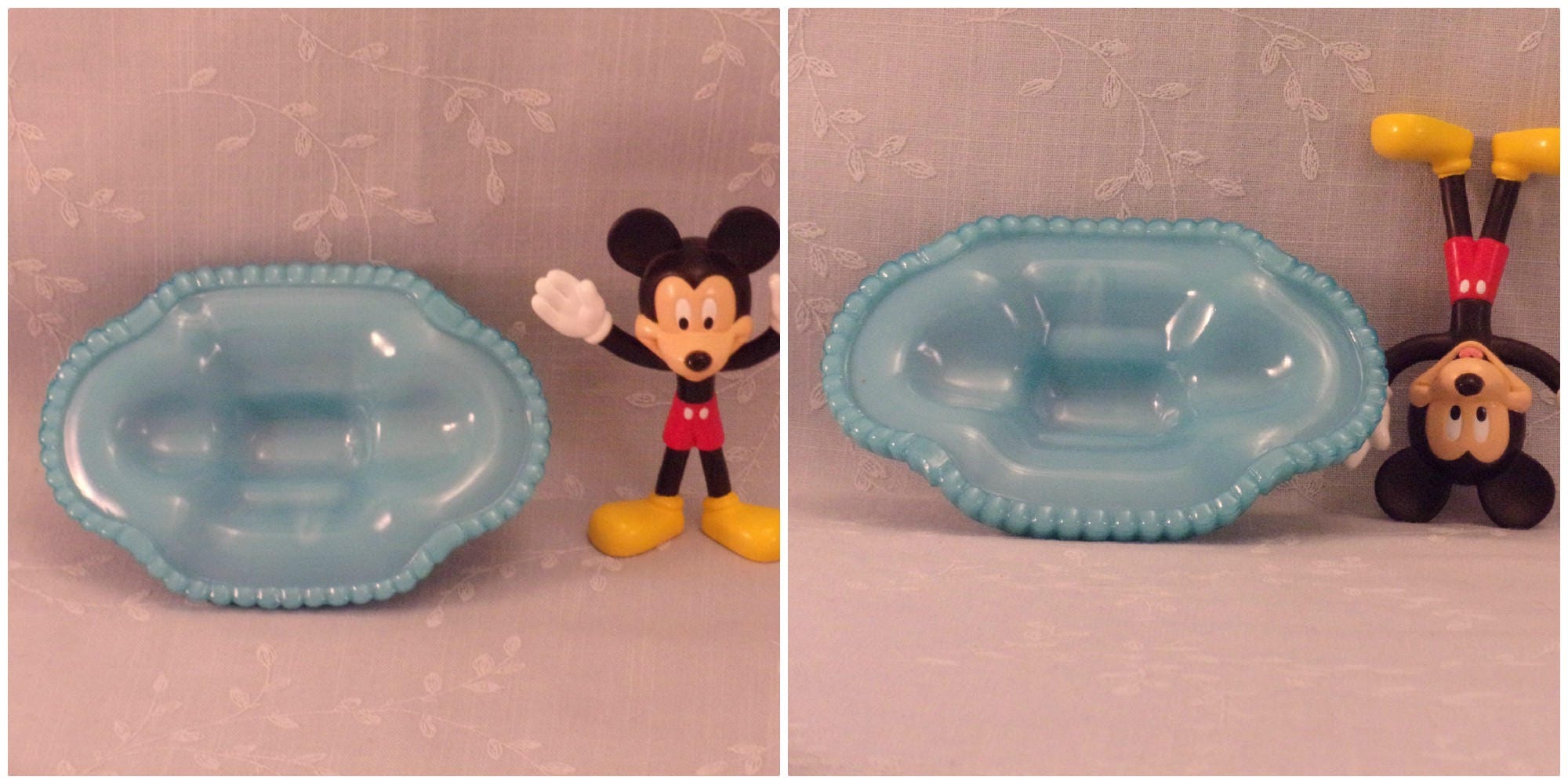 Portieux Vallerysthal Blue Milk Glass Squirrel Candy Dish w Lid. Rcba