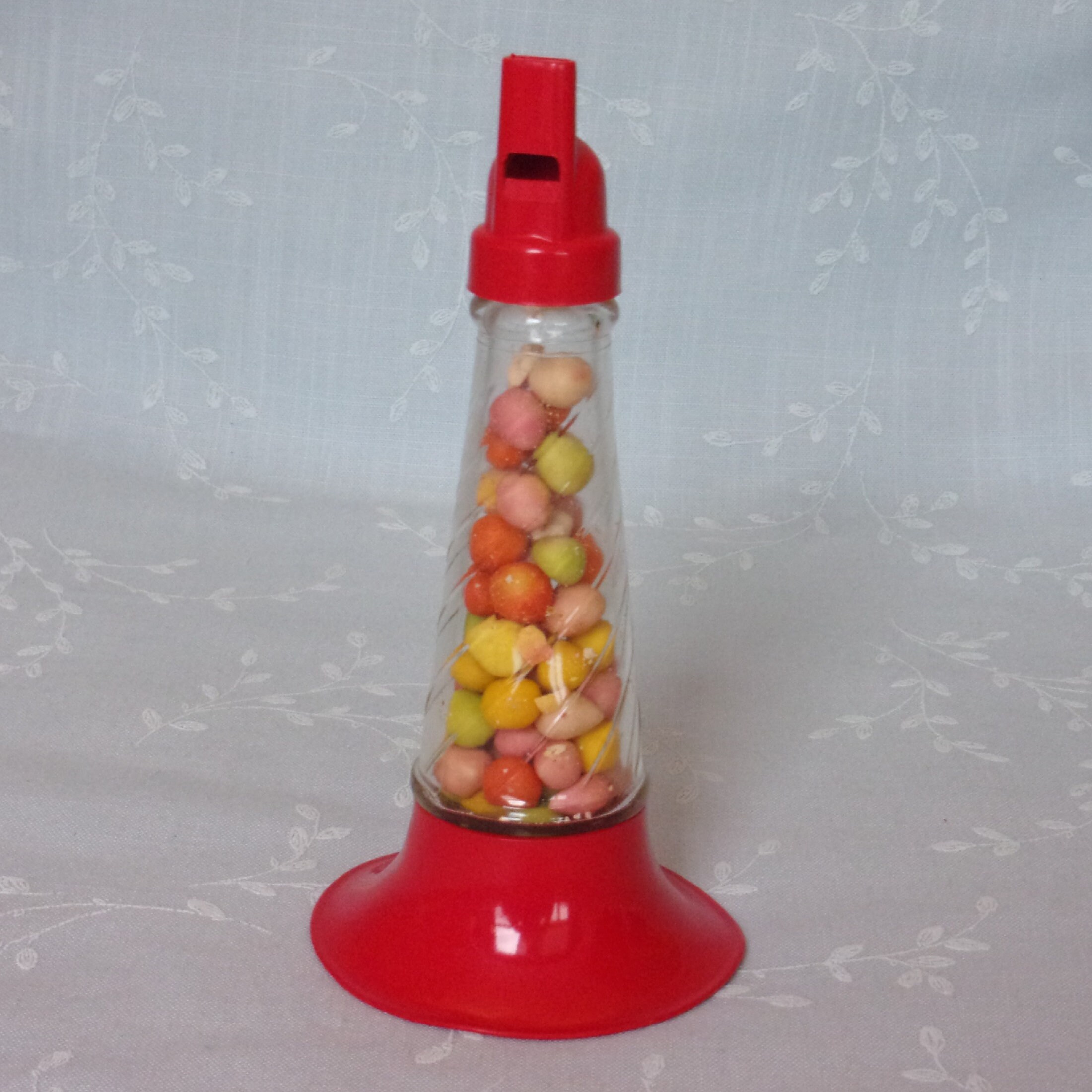 1940s Vintage Musical Glass Candy Container. Working Millstein 1948 Toy