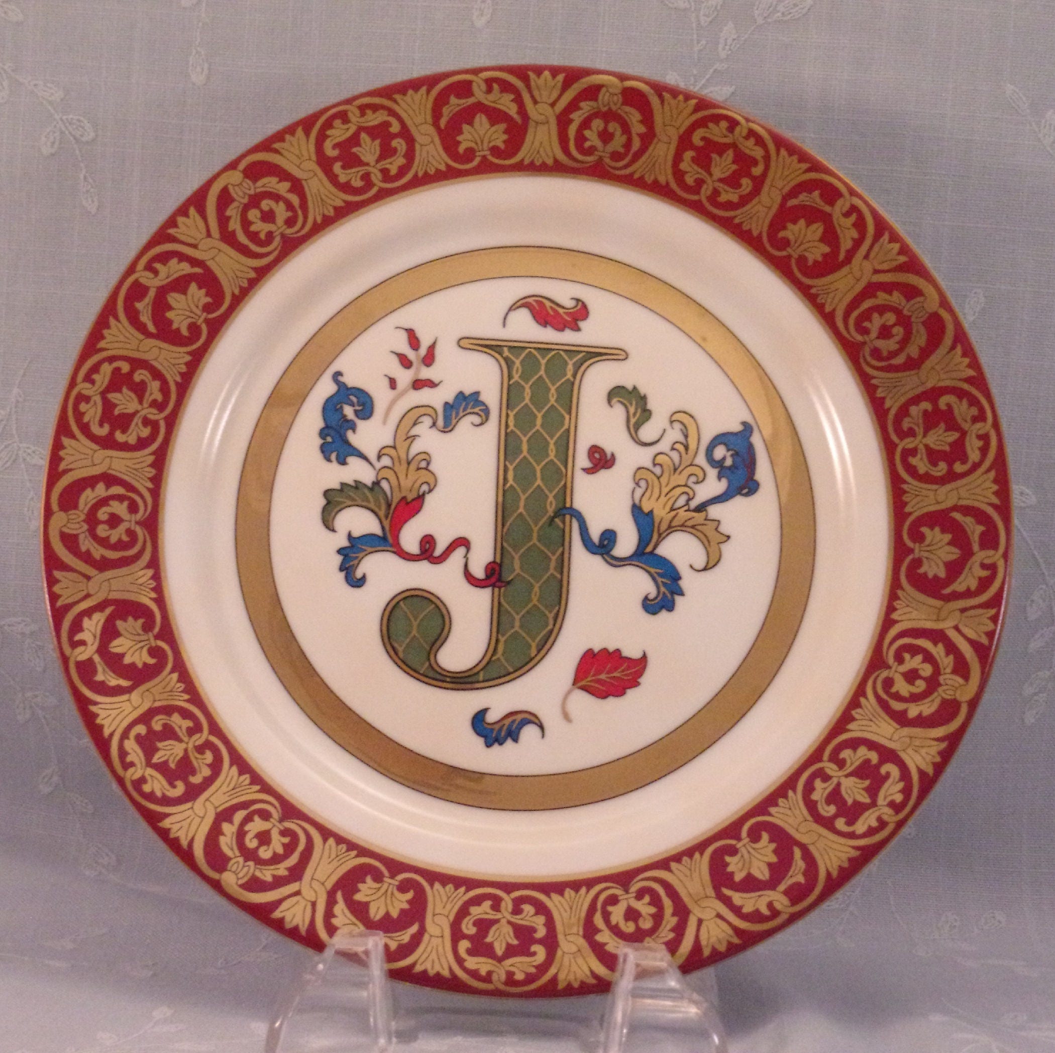 3 Collectible Christmas Home Interiors Decorative JOY Plates. Qi3a