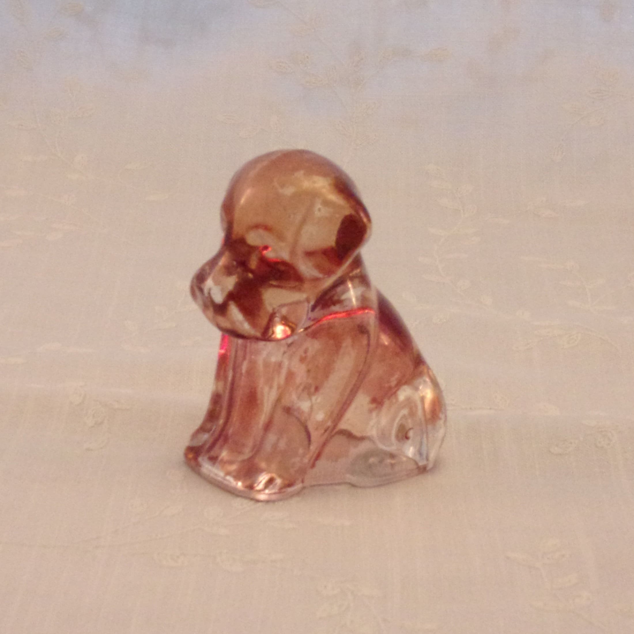 1950s Figural Glass Candy Container & Bath Salts Holder. Vintage Toy