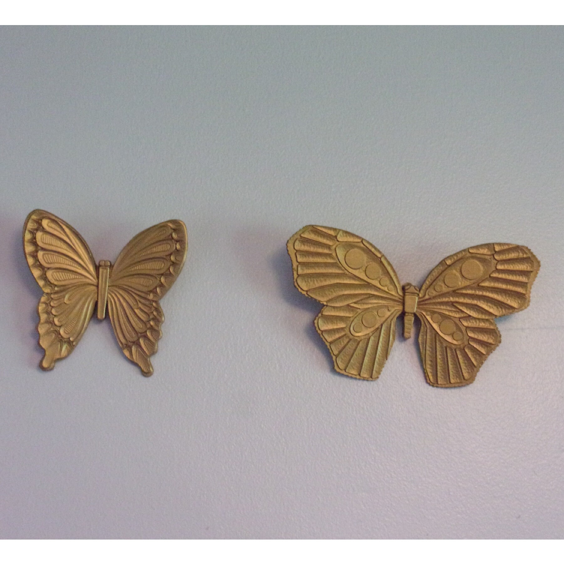 2 Syroco Vintage Butterflies. Collectible Hanging Wall Décor Plaque ...