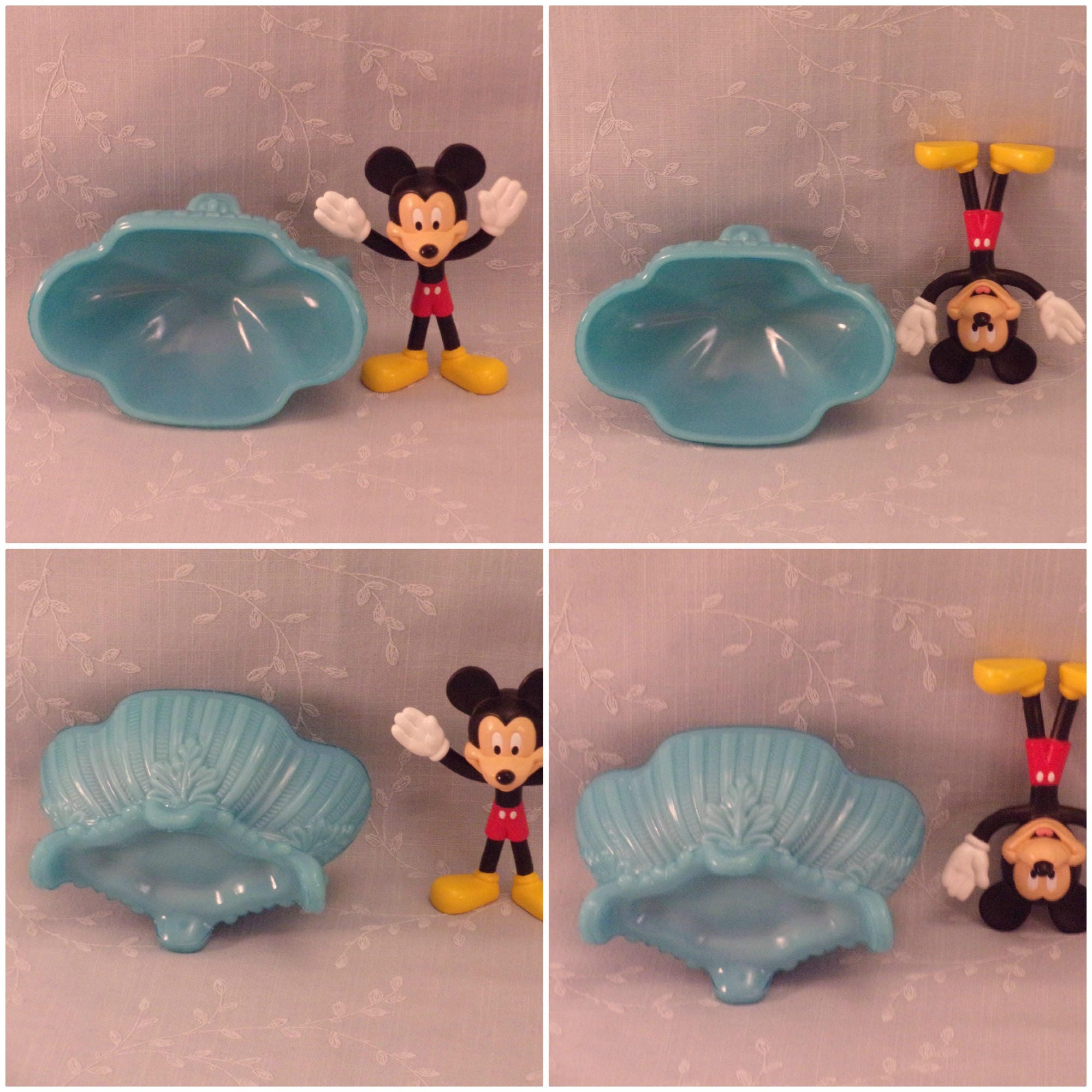 Portieux Vallerysthal Blue Milk Glass Squirrel Candy Dish w Lid. Rcba