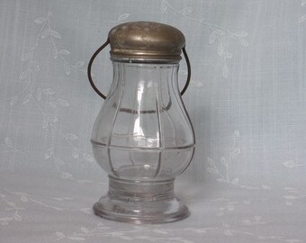 Old Clear Glass Candy Container. James Paull Antique Figural Toy Lantern Shaker Dec 20 04 #1 Marked Pat Pnd. Cool Vintage Gift. Ufub ea397