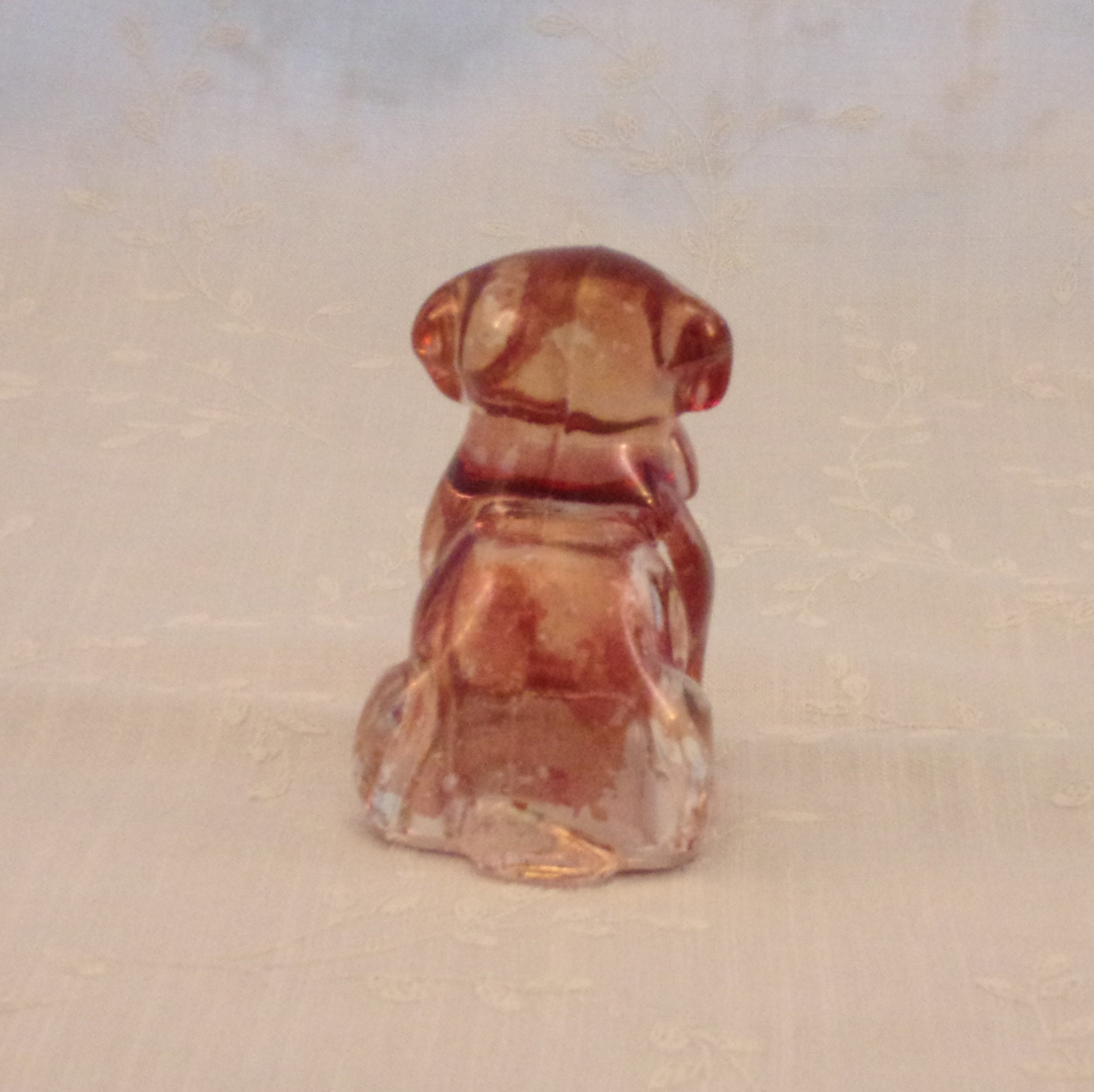 1950s Figural Glass Candy Container & Bath Salts Holder. Vintage Toy