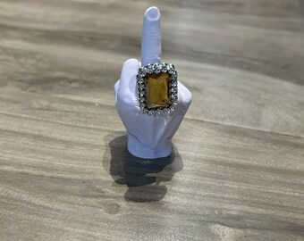 Middle Finger Ring Holder | Statue | Desk Figure