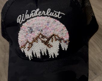 Bedazzled Wanderlust Hat | Sparkly | Customizable | Rhinestone