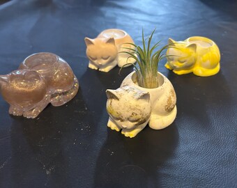 3D Cat Candle Holder – Succulent Planter, Custom Color