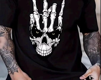 10” x 4” Skull hand | Iron On HTV decal | DIY | Punk | Gothic | Biker