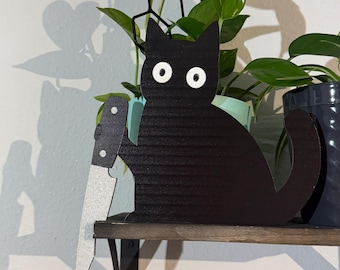 Set of 3 Bedazzled  Halloween Cat Figures | Customizable | Rhinestone