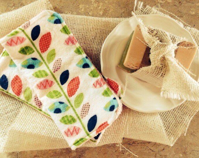 Baby Girl Wash Cloths Colorful Leaf Wash Cloths Pink Wash Etsy