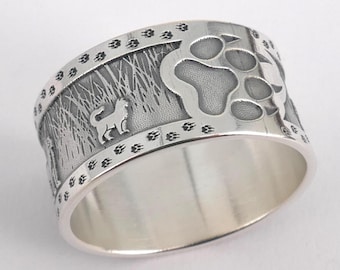 Saber-toothed Tiger Devolution - Cat Evolution Streling Silver Ring