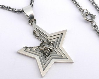 Silver Fallen Star Meteorite pendant