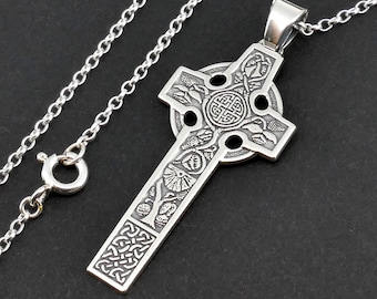 Sterling Silver Celtic Cross Pendant on a Chain