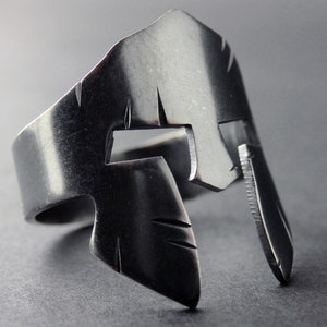 Spartan Helmet Ring - Sterling Silver Men's Ring with/without battle scars