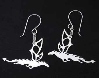 Flight of Dragons - Sterling Silver Dragon Earrings