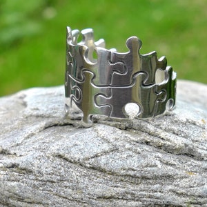 Puzzle Ring Handcrafted Sterling Silver Ring image 5