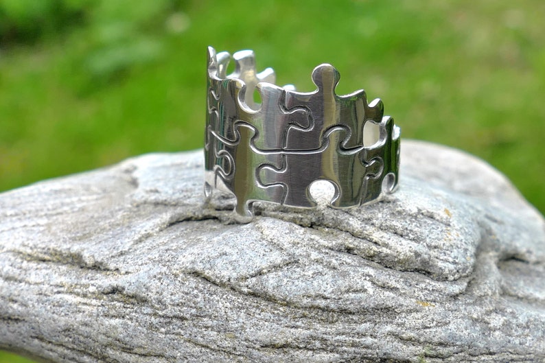 Puzzle Ring Handcrafted Sterling Silver Ring image 5