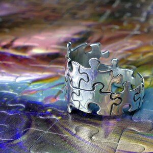 Puzzle Ring Handcrafted Sterling Silver Ring image 8