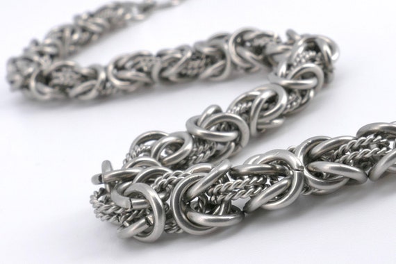 Filigree Chainmaille Byzantine Surgical Steel Bracelet | Etsy UK