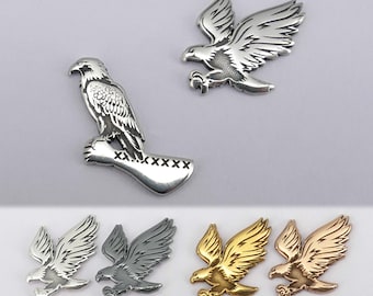 Falconry Silver Earrings, Swooping Falcon, Hawk or Eagle in silver, yellow gold or rose gold finish