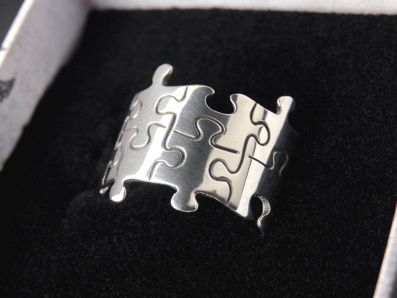 Puzzle Ring Handcrafted Sterling Silver Ring image 6