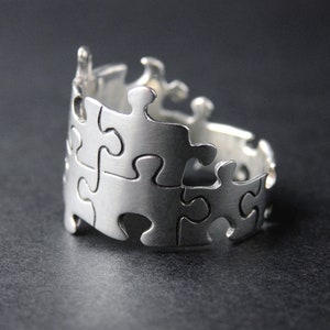 Puzzle Ring Handcrafted Sterling Silver Ring image 2