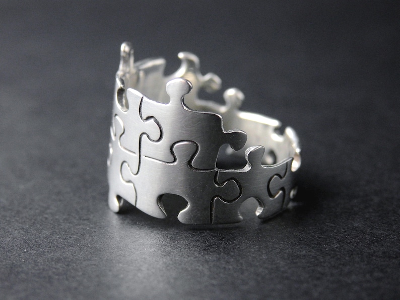 Puzzle Ring Handcrafted Sterling Silver Ring image 2