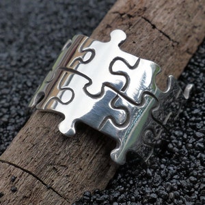 Puzzle Ring Handcrafted Sterling Silver Ring image 3