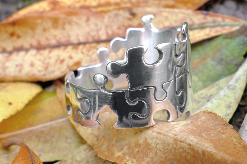 Puzzle Ring Handcrafted Sterling Silver Ring Etsy