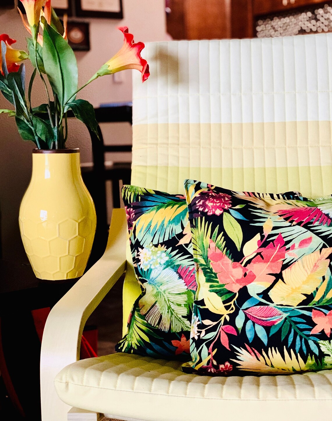 Tropical Oasis Accent Pillow Etsy