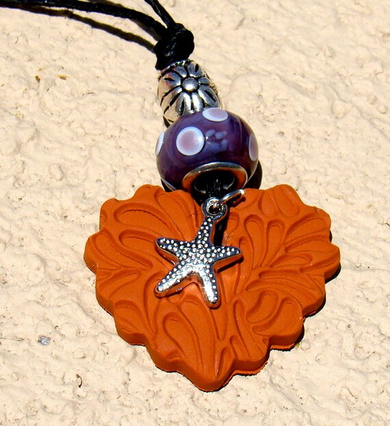 Starfish Charm Terra Cotta Essential Oil Diffuser Pendant Etsy
