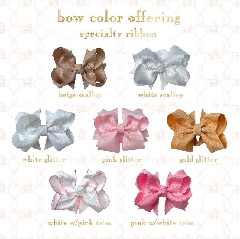 White Newborn Bow Hospital Hat 5 Interchangeable Boutique Bows You Choose the Colors image 7