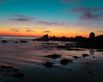 Corona Del Mar Sunset Print, Newport Beach California Photography