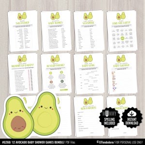 Juegos Baby Shower - Tarjetas Imprimibles.