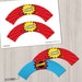 Superhero Cupcake Wrappers. Printable Cupcake Wraps. Gender Neutral ...