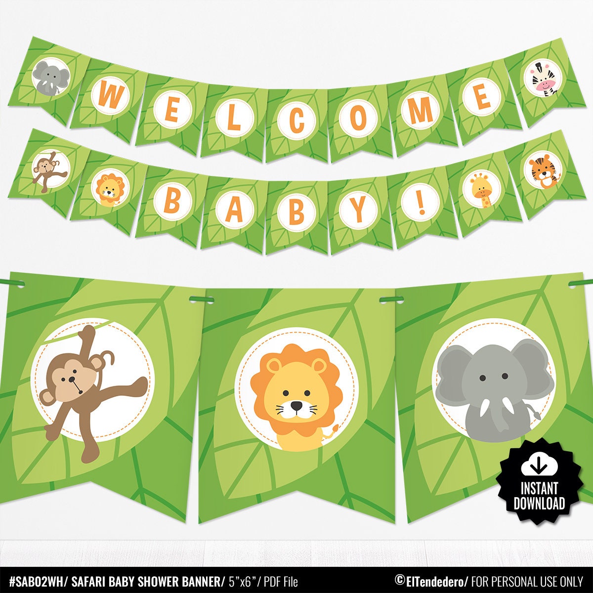 Safari Baby Shower Banner Jungle Theme Bunting Banner Etsy Safari Baby Shower Banner Jungle Theme Bunting Banner Etsy