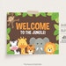 Safari Welcome Sign. Printable Baby Shower Welcome Guest Table Sign ...