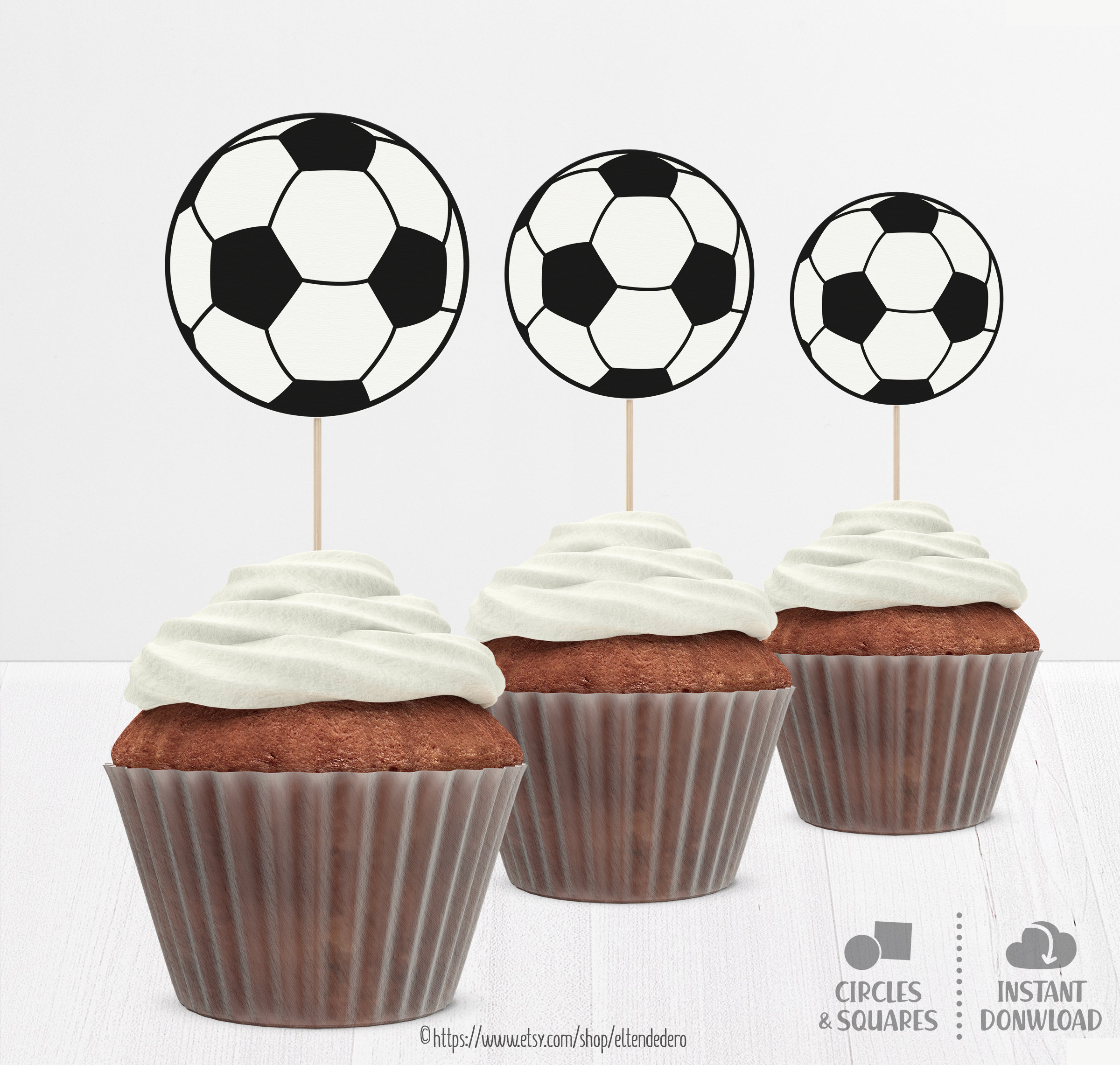 Caissettes à cupcakes x 25 - Football - Jour de Fête - Football