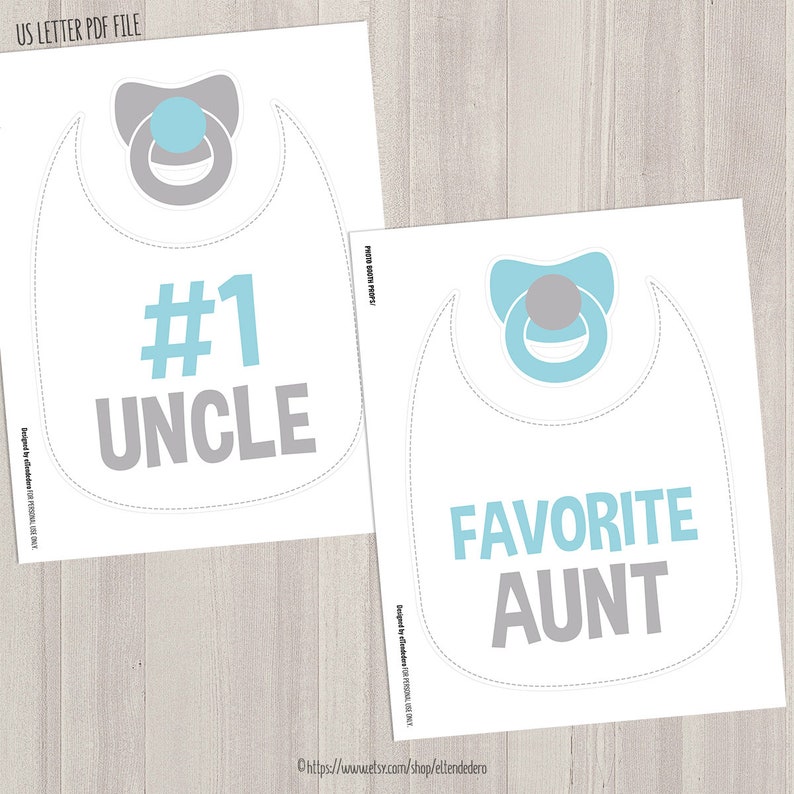 Funny Baby Shower Photo Booth Props. Blue Elephant Photo Props Etsy