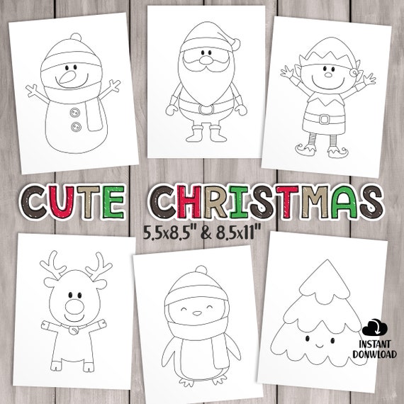 PRINTABLE Christmas Coloring Pages Holiday Games for Kids