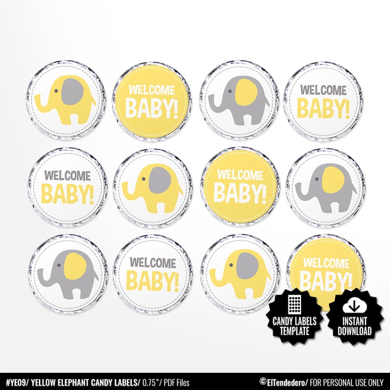 Boy or girl Shower Sweet Labels. Printable Spherical Stickers. Yellow and Gray Elephant 0.8 inch Circles. Spherical Pictures Collage Sheet. Kiss stickers photograph regarding Printable Round Stickers named Child Shower Sweet Labels. Printable Spherical Stickers. Yellow and Gray Elephant 0.8 inch Circles. Spherical Illustrations or photos Collage Sheet. Kiss stickers