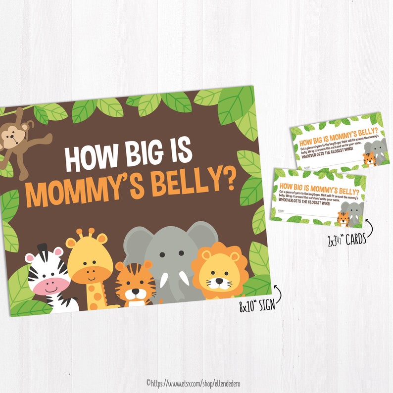 Safari Baby Shower Games Package Printable Game Cards Funny Baby Games Gender Neutral Jungle Theme Baby Shower Activities image 4