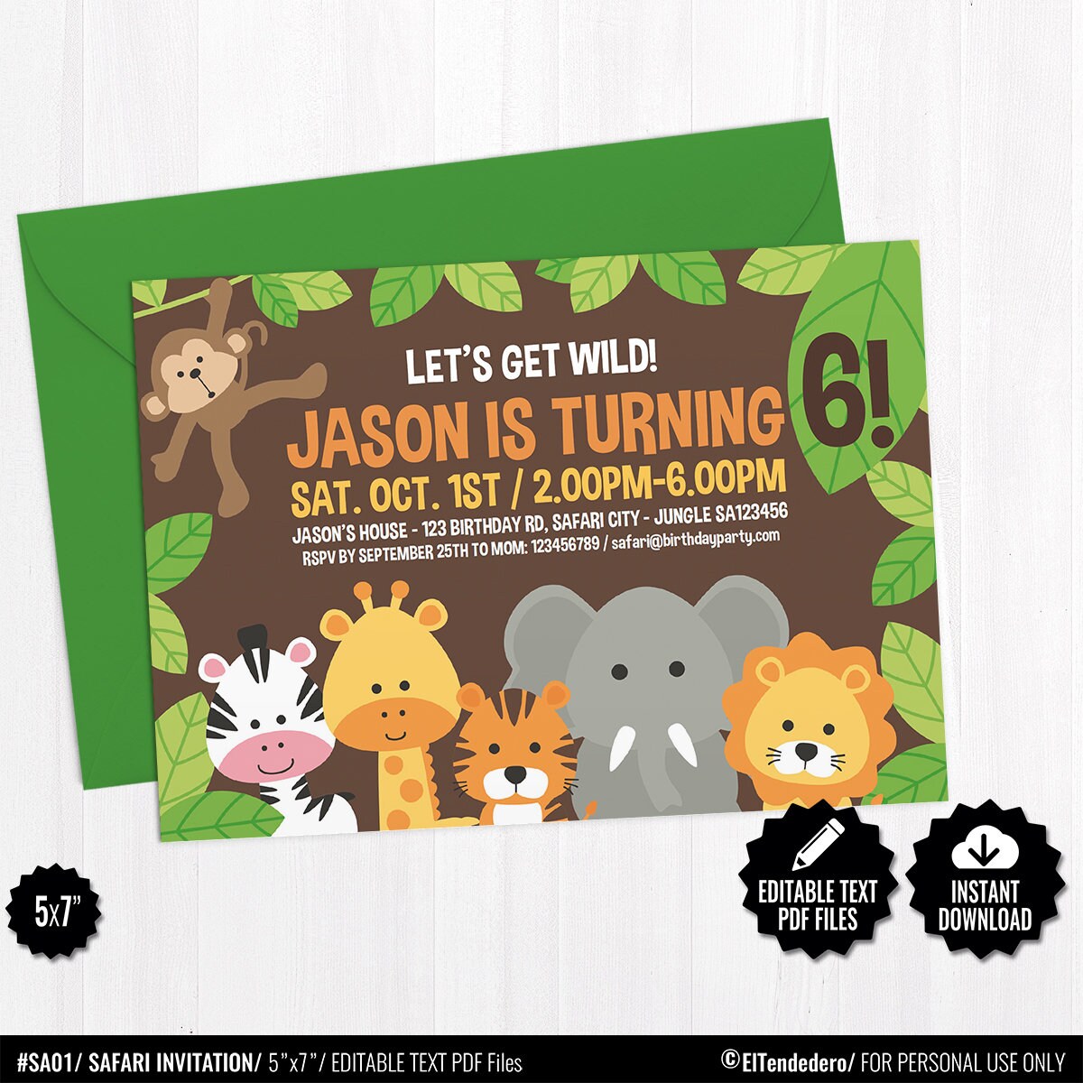 Invitación Editable Cumpleaños Safari Tarjeta Imprimible Selva Invitación Fiesta Cumpleaños Infantil Primer Cumpleaños Jungla Invitación Editable Cumpleaños Safari Tarjeta Imprimible Selva Invitación Fiesta Cumpleaños Infantil Primer Cumpleaños Jungla