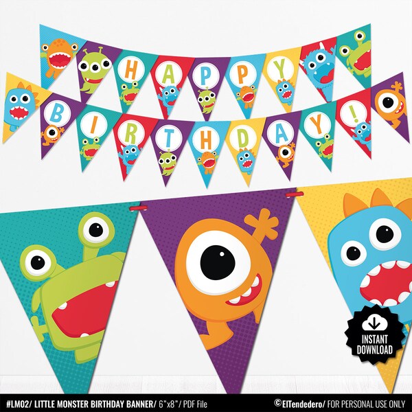 Monster Truck Happy Birthday Banner - Etsy