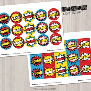 Superhero Cupcake Toppers. Printable Cupcake Decor. Dessert Toppers ...