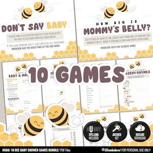 Juegos Baby Shower - Tarjetas Imprimibles.