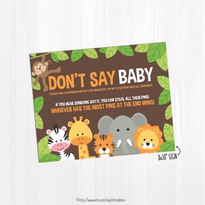 Safari Baby Shower Games Package Printable Game Cards Funny Baby Games Gender Neutral Jungle Theme Baby Shower Activities image 3